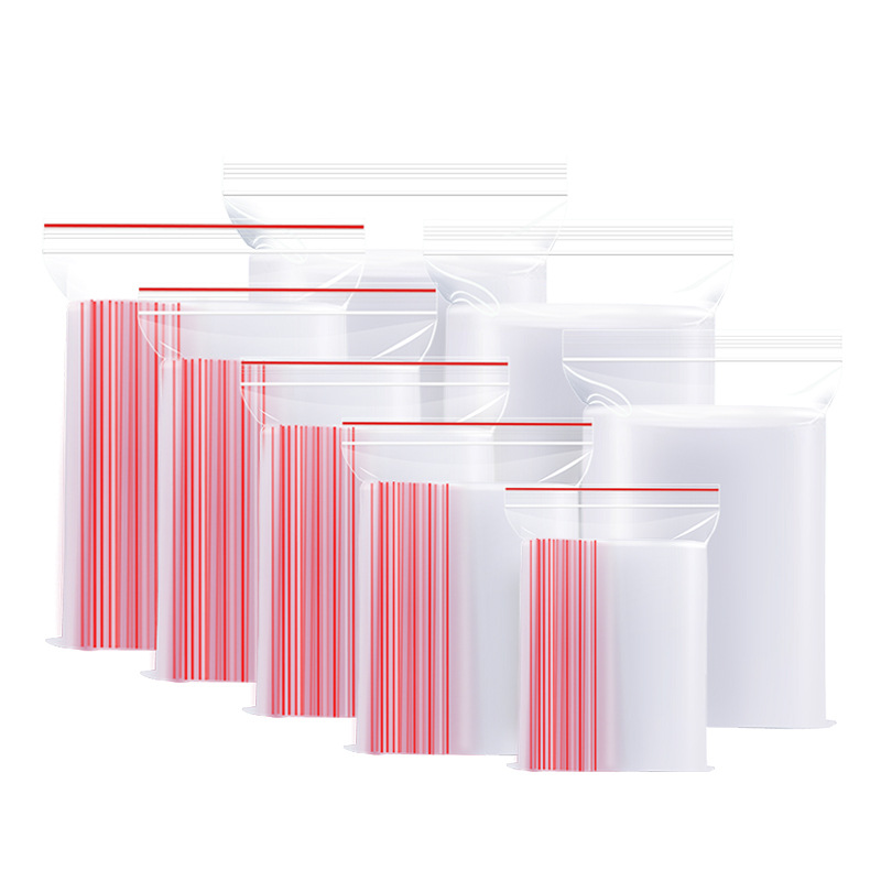 Customized small-sized self-sealing bags, PE transparent food-grade plastic sealed bags, small-sized jewelry packaging plastic-sealed bags Item Picture