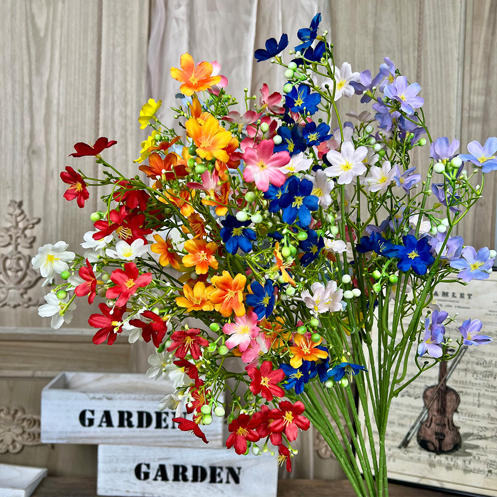 仿真瑞香花假花束婚庆用花高级感人造绢花成品摆件客厅装饰花批发