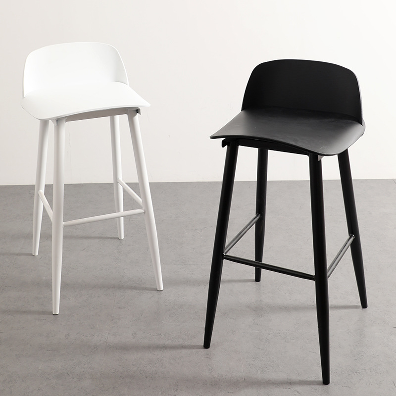 Nordic Star Creative bar stool, 60cm plastic high chair, modern and simple designer bar stool