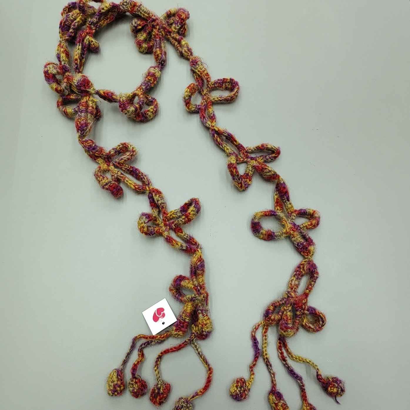 细条围巾原创手工钩织花朵日系森女式气质淡雅百搭配饰裙装饰腰带