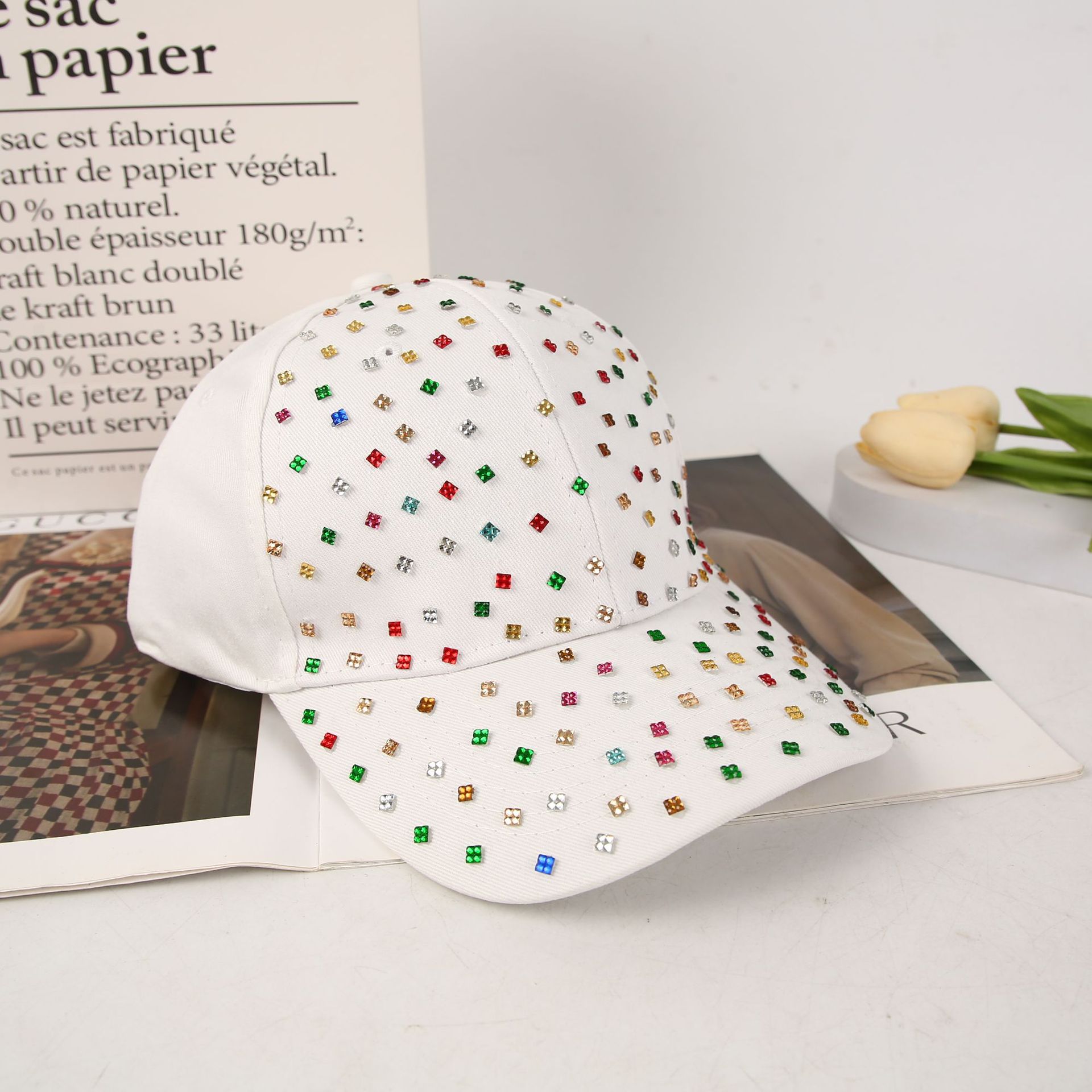 New fashionable item, water diamond baseball cap, Korean style, versatile, factory direct sales and wholesale Application Scenario