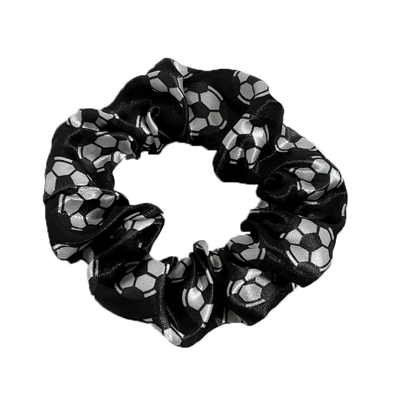 Amazon cross-border printed softball, rugby, large intestine hair rings, football, basketball, volleyball, cheerleading team sports headbands Item Picture