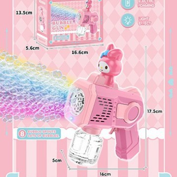 Purple electric bubble gun from Shan Hai Jing, educational toy, voice-controlled plush toy, Island dog machine, island dog toy, children's fun interactive Specification image