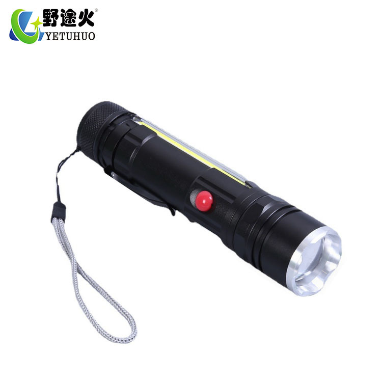Powerful Outdoor Usb Charging Zoom T6 Long-Range Ultra-Bright Hand-Held Flashlight Cob Strong Magnetic Flashlight details Picture