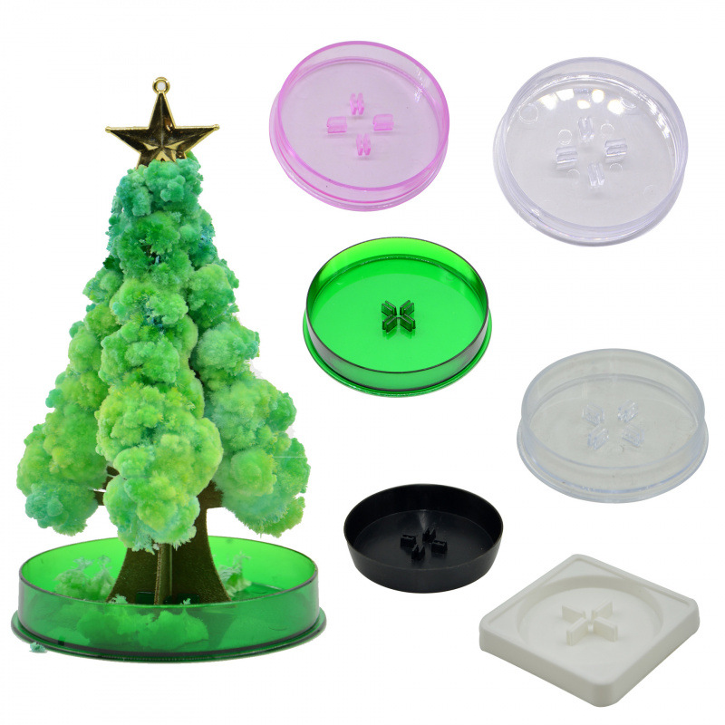 Magic Tree base, plant base plate, white square Petri dish, paper tree flowering accessories, Christmas tree mold