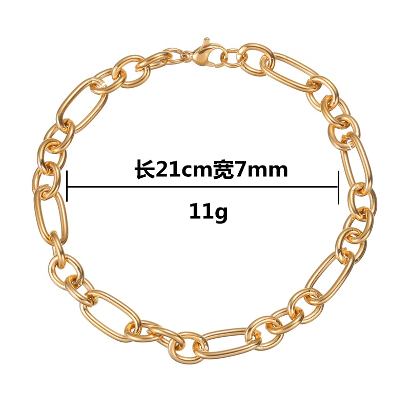 2024 Hip-hop punk style Cuban chain bracelet, twisted chain, European and American men's stainless steel bracelet accessory, new Amazon Item Picture