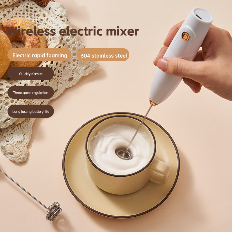 USB充电咖啡奶泡器/手持奶泡机/榨汁细节图