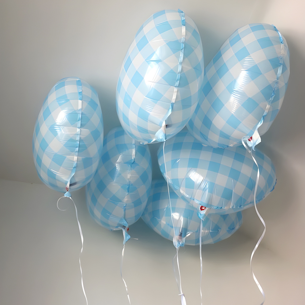 Extra-large checkered heart-shaped aluminum film balloons, air balls, birthday party event decoration, arrangement, photo shoot props Specification image