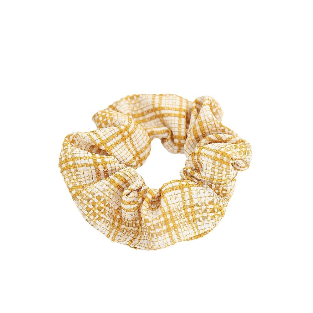 New fabric large intestine hair band for girls, JK campus outfit, checkered headband, fresh and sweet headband in stock wholesale Item Picture