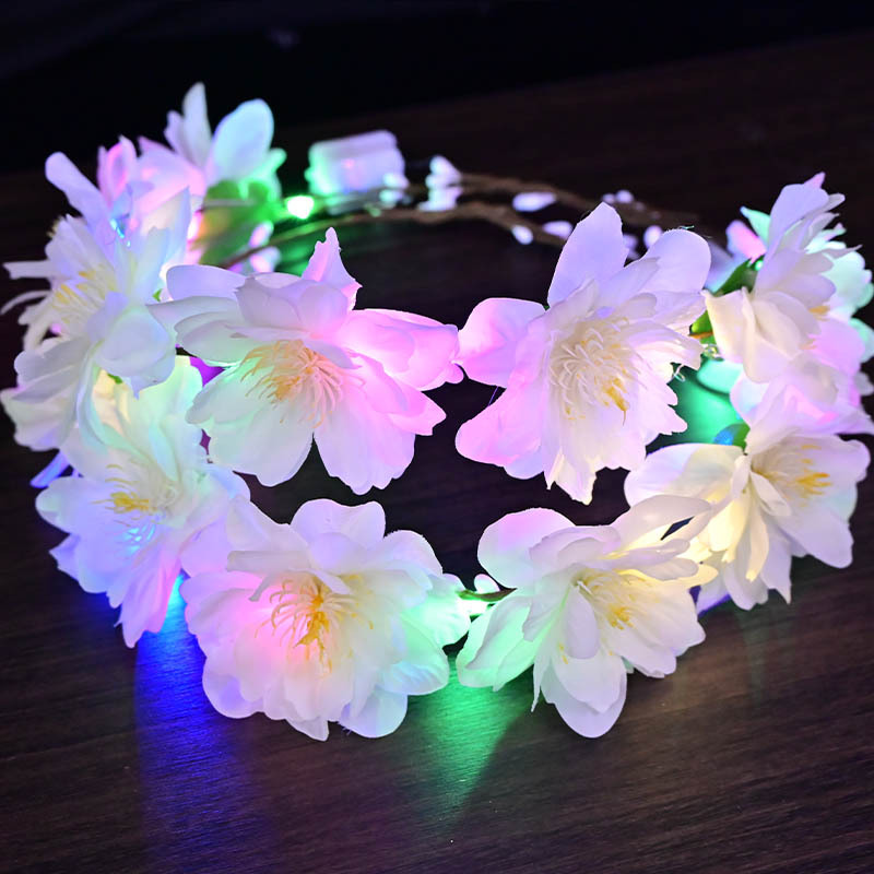 New luminous phoenix wreath princess flower headwear wreath scenic area popular photo spot fairy wreath headband