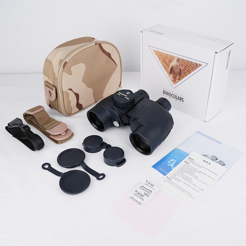 Habo 7X50 Blue Compass Telescope Is An All-Metal, Highly Sealed, Waterproof Outdoor Low-Light Night Vision Navigation Distance Measurement Device details Picture