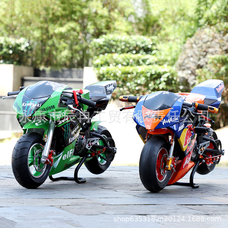 The new 49CC mini sports car from CR is a two-stroke expanded cylinder hand-pulled start outdoor track children's sports car Specification image