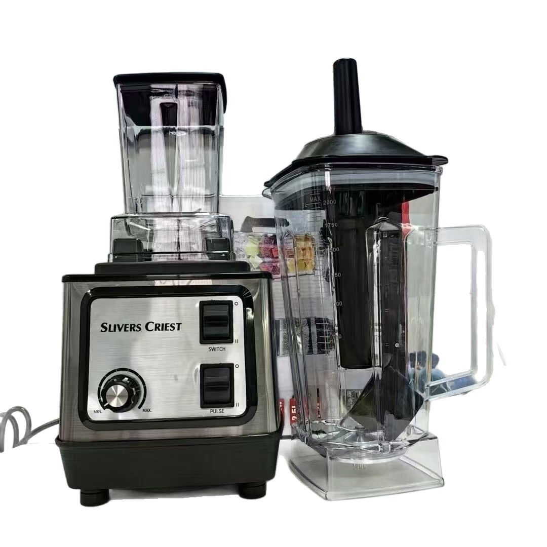 Cross-border export silent food processors, commercial double-cup high-power fruit and vegetable juicers, smoothie makers, household blenders Item Picture