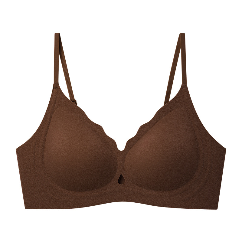 新款内衣女小胸聚拢舒适支撑上托防下垂凉感透气美胸文胸罩秋冬白底实物图