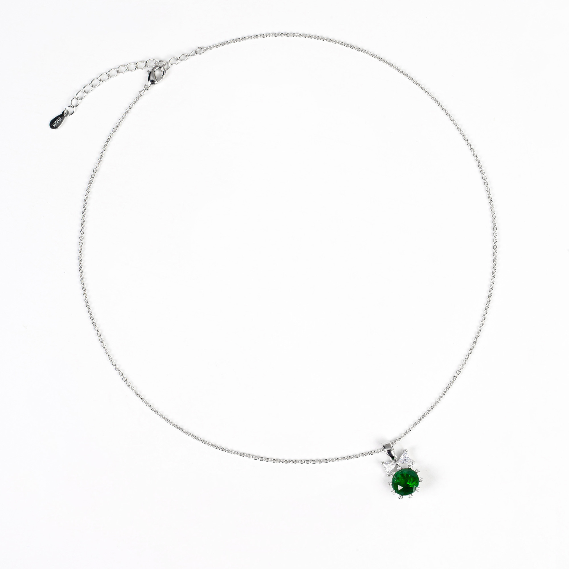 The classic design of the popular geometric round pendant necklace for women in Europe and America, snowflake colored gemstone zircon micro-set jewelry, LJT5280, Getisha jewelry, fashionable and versatile jewelry, banquet dress accessories Item Picture