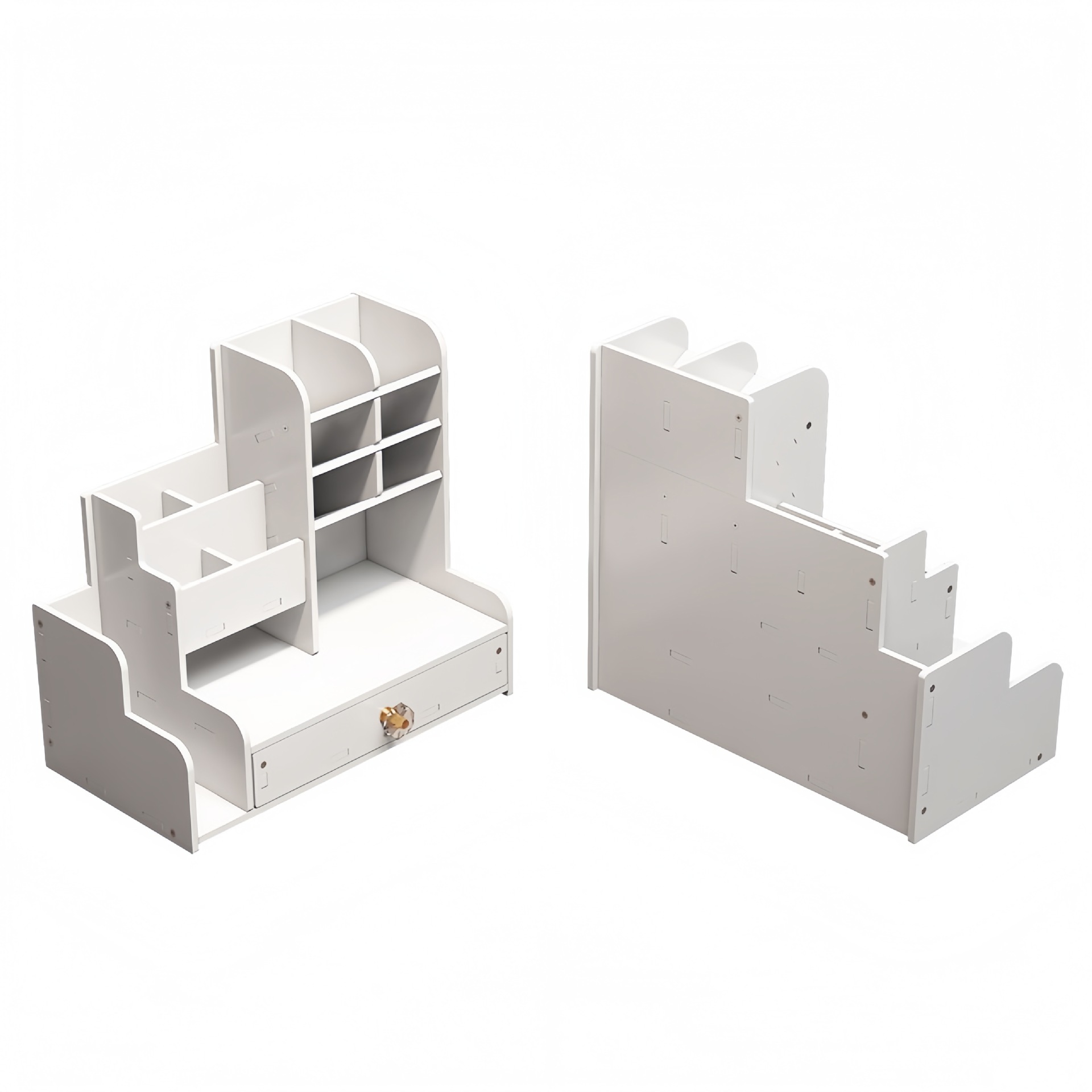 Pen holder storage, compartmentalized desktop drawer, stationery box, office children's marker pen storage box, storage with drawer Item Picture