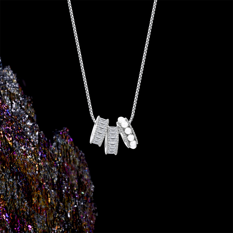 s925 sterling silver necklace for women, new style, non-fading, personalized, light luxury, European and American high-end collarbone chain sweater chain wholesale Specification image