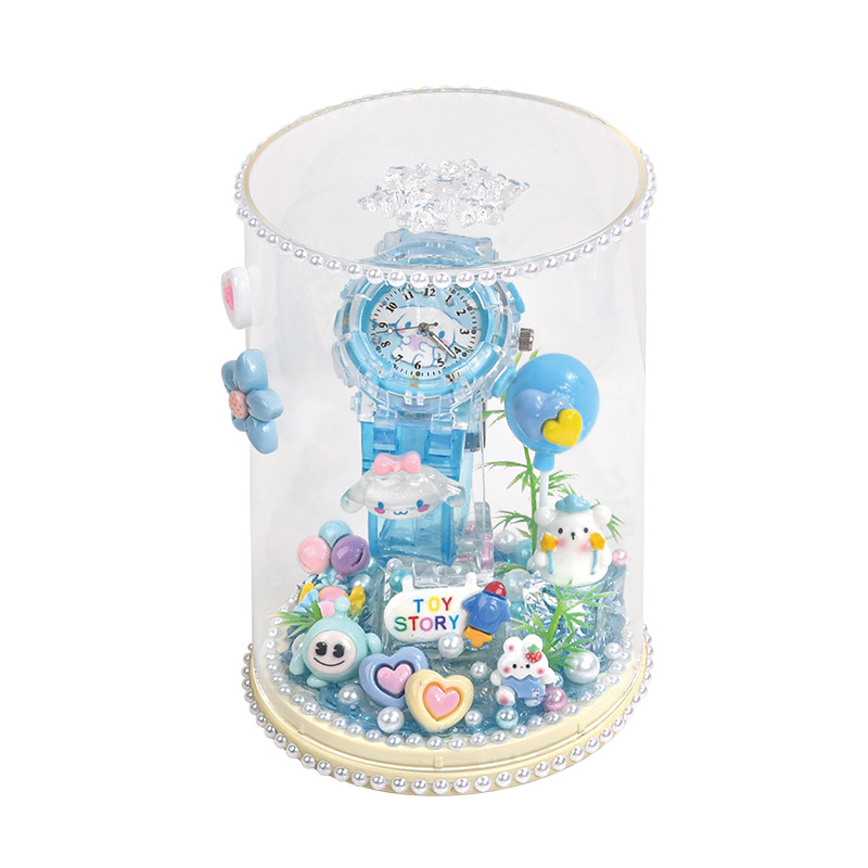 新款创意diy材料包 手表舱 手工制作公主礼物水晶胶配饰 儿童玩具白底实物图
