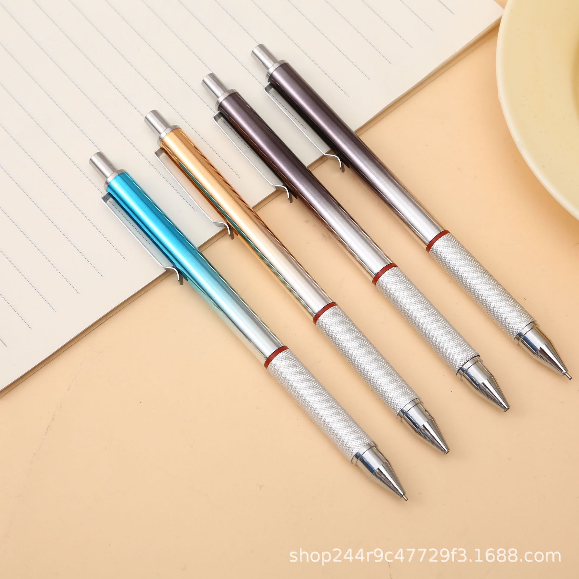 Oufeiya Stationery Office Metal Series Mechanical Pencils 0.5/0.7mm Primary School student activity Pencils 8777 details Picture