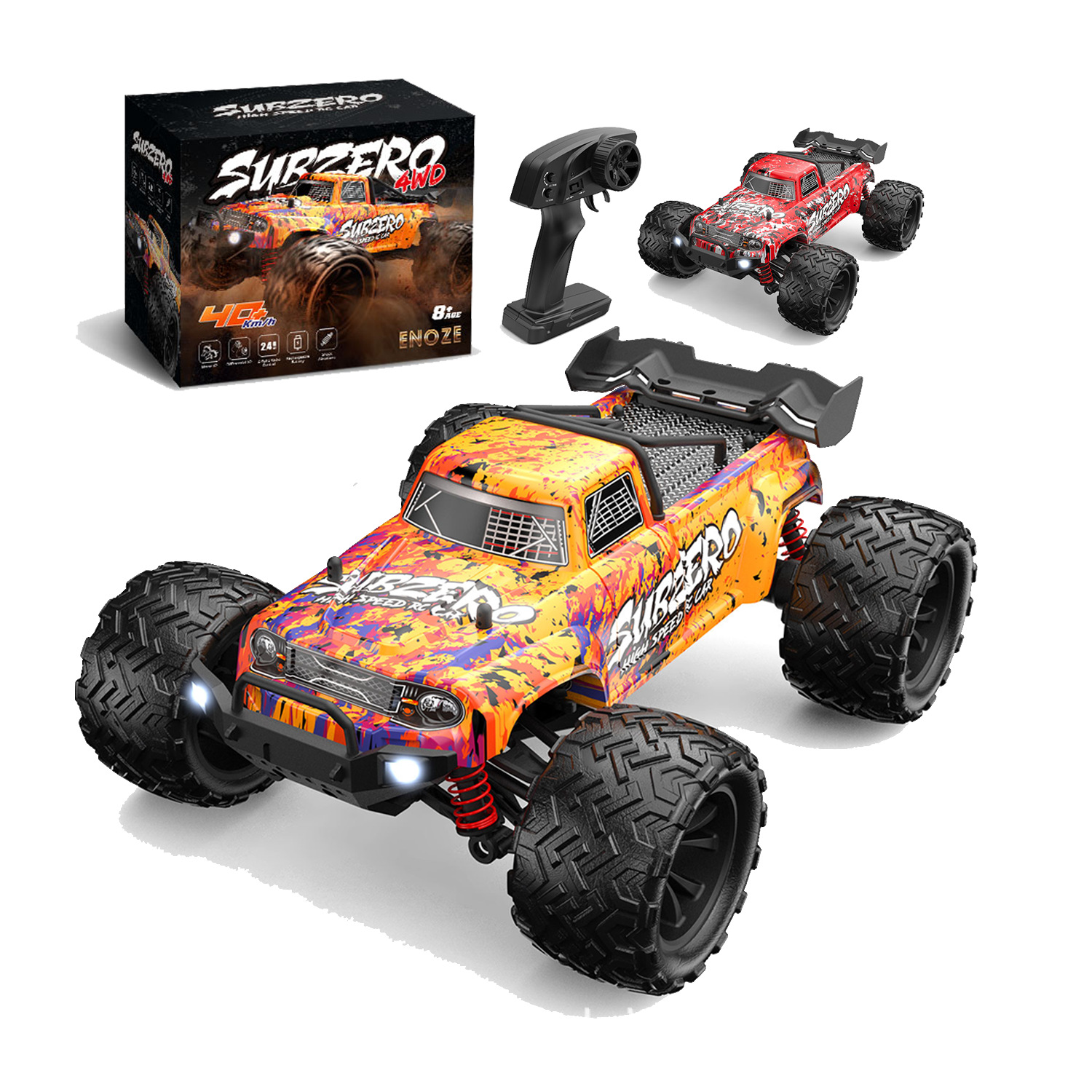 Cross-border professional rc remote control car, high-speed four-wheel drive, full-scale off-road climbing and drifting racing car, adult and children's toys Item Picture