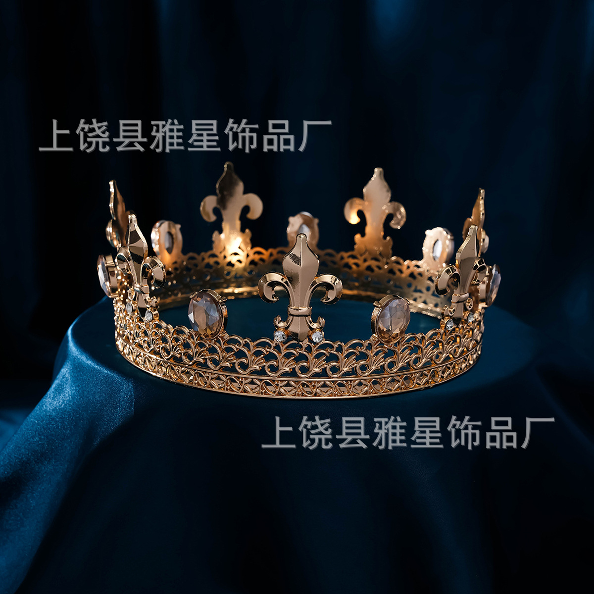 Diamond jewelry, cake crown, adult birthday party, alloy crown, princess wedding dress, hair accessory, bride's headwear details Picture