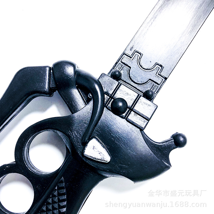 "Attack on Titan cosplay prop Eren Mikasa Double Sword PU rubber anime sword and weapon model gun sword. details Picture