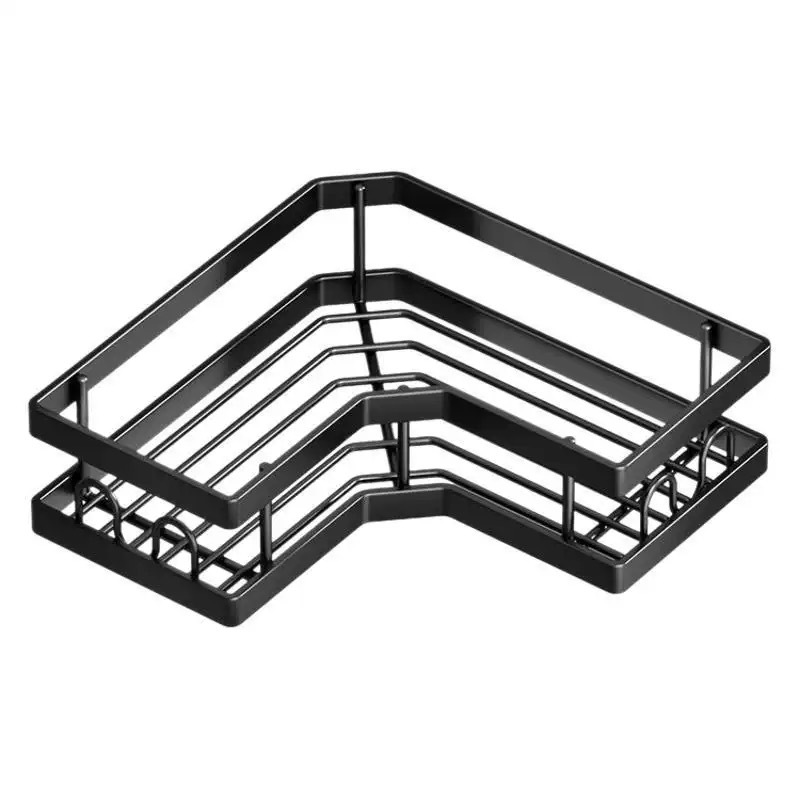 Cross-border bathroom storage rack, iron tripod, non-drilling bathroom toilet storage rack, carbon steel rack for storage Item Picture