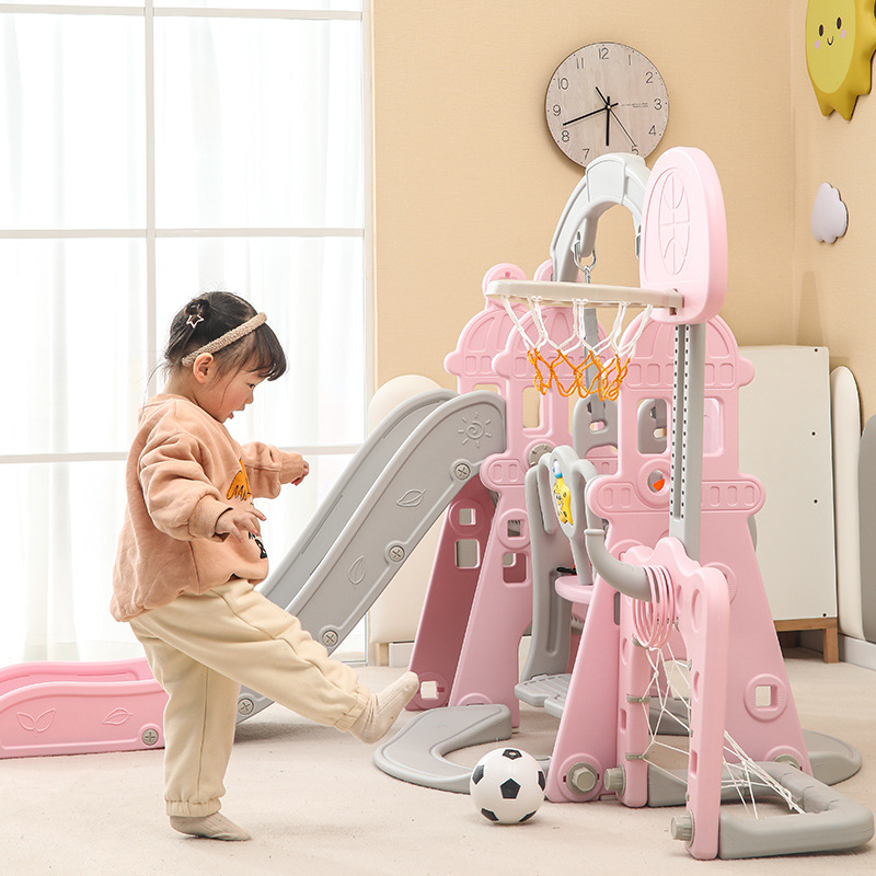 Children's slide, swing, multi-in-one set, small indoor home kindergarten, baby and children's playground toy Application Scenario