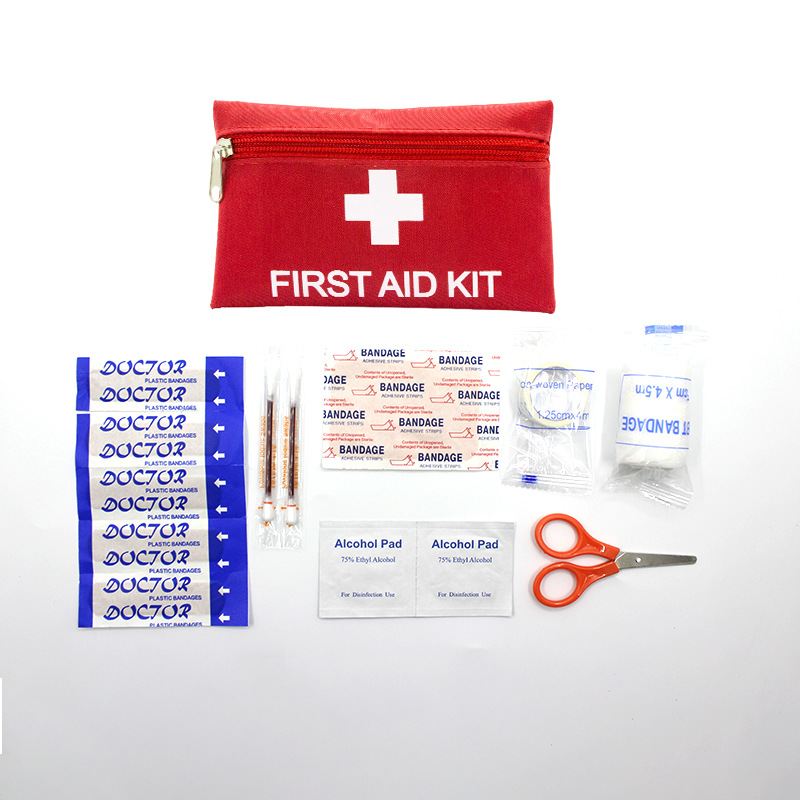 8-piece outdoor portable first aid kit, earthquake rescue kit, car advertising gift kit, home protection small medicine kit Specification drawing