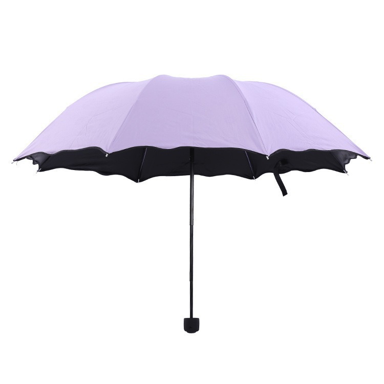 Three-fold umbrellas bloom when exposed to water, suitable for both sunny and rainy weather. Wholesale of folding umbrellas for women, providing shade, sun protection and UV protection Specification image