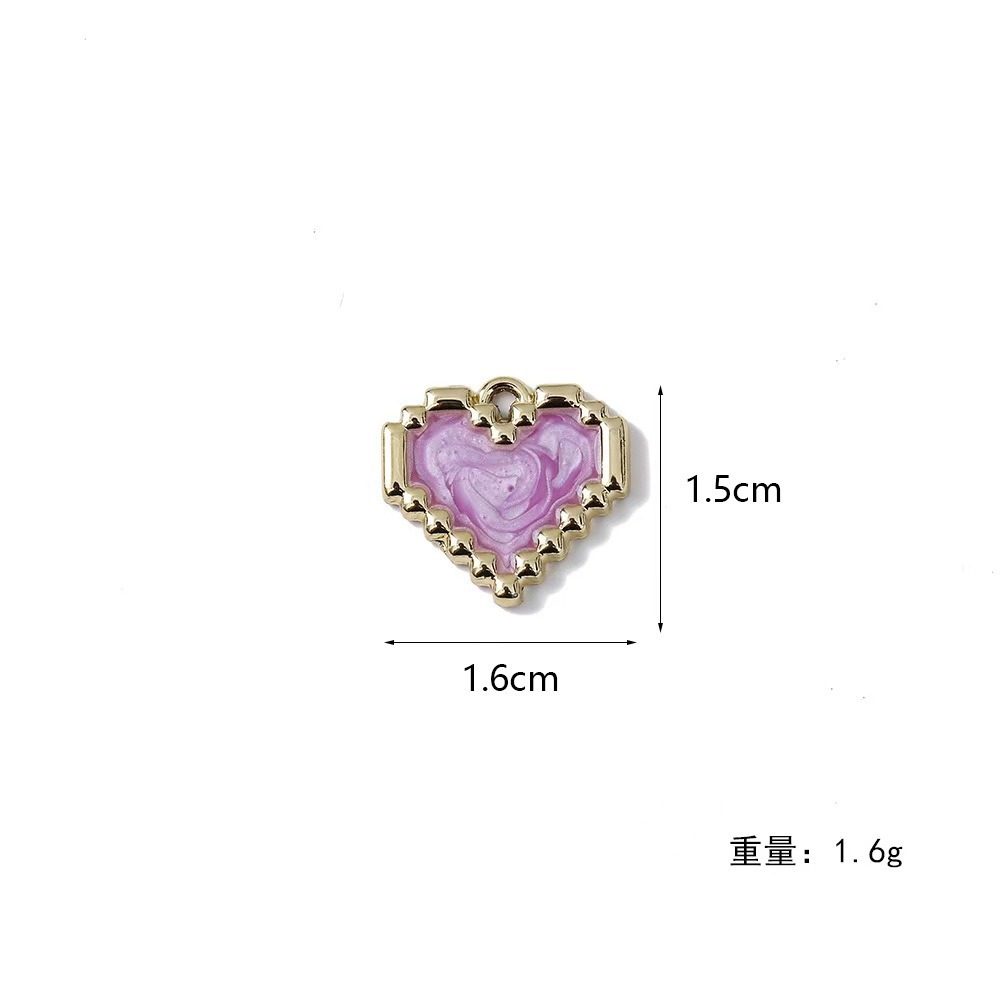 Versión coreana aleación goteo amor adornos accesorios diy collares pulseras colgantes cordones de mano cordones de cuentas llavero decoración Item Picture