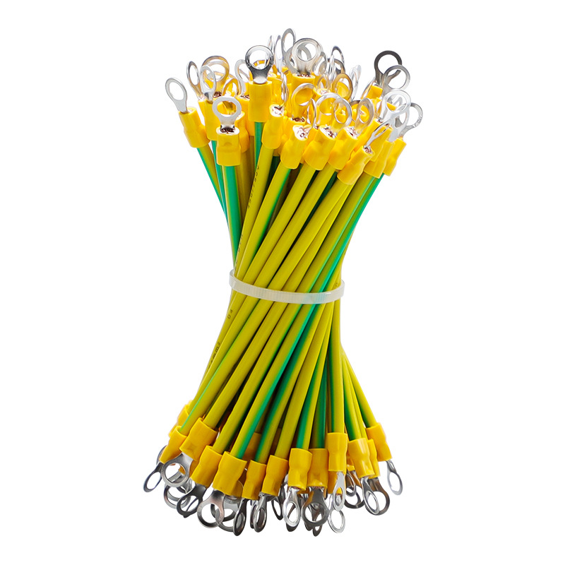 The bridge frame purple soft copper wire distribution box connection wire, photovoltaic module jumper wire, national standard dual-color yellow-green photovoltaic grounding wire Item Picture