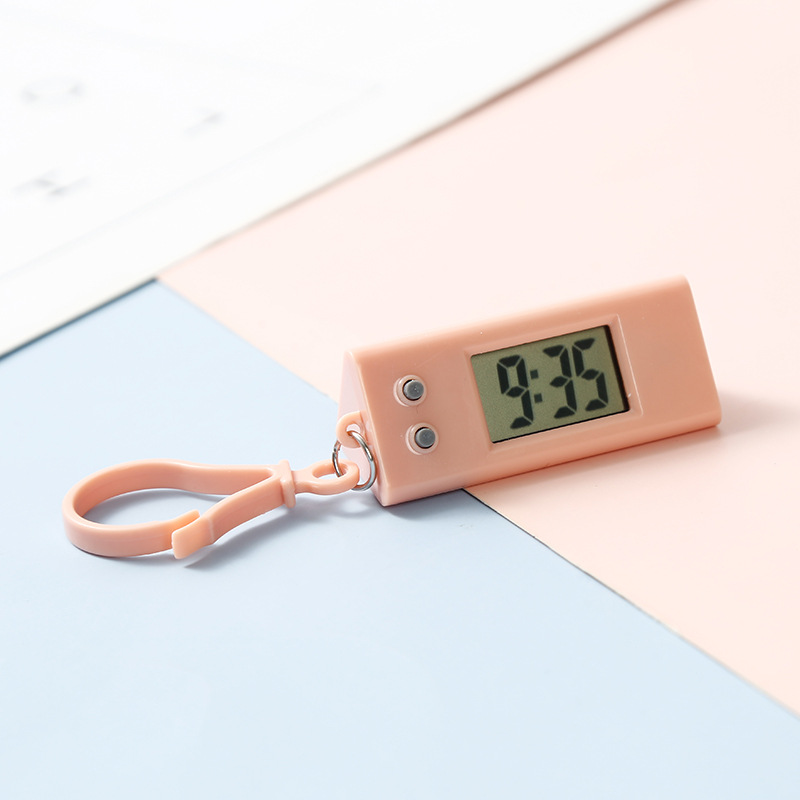 Simple mini timetable, electronic watch for student exams, desktop hour clock, portable key, small hanging watch, triangle Application Scenario