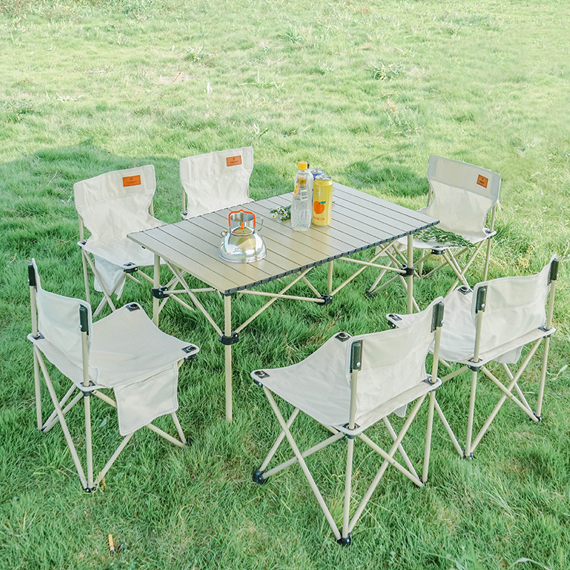 CHANODUG/ Chanodug Factory Direct Sales of outdoor simple self-driving tour table and chair sets, casual folding picnic table and chair details Picture