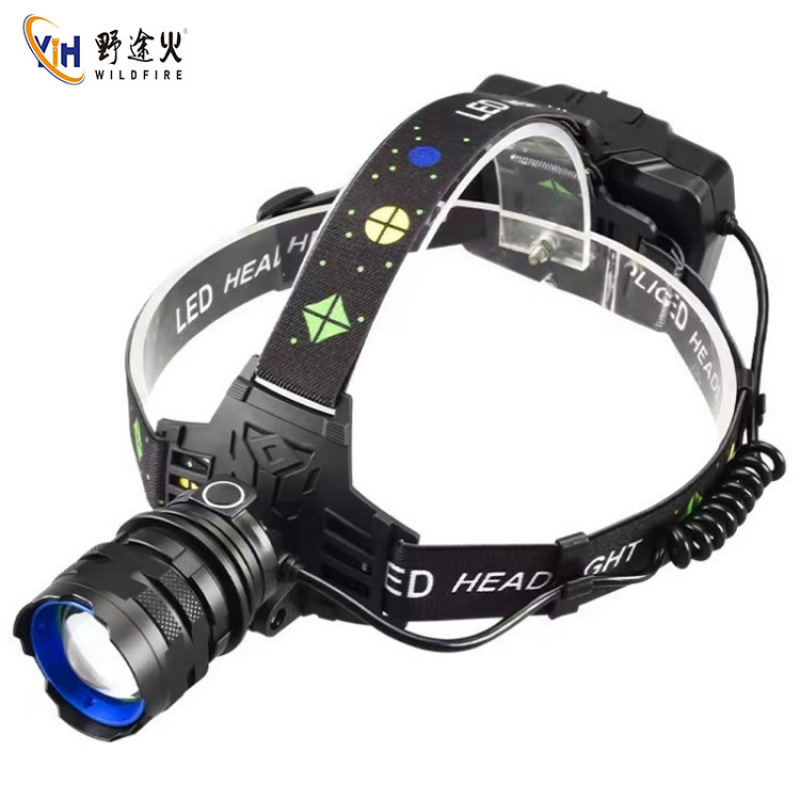 P50 New Outdoor Night Fishing Waterproof Long-Lasting Portable Long-Range High-Intensity Zoom Type-C Rechargeable Outdoor Headlamp Application Scenario