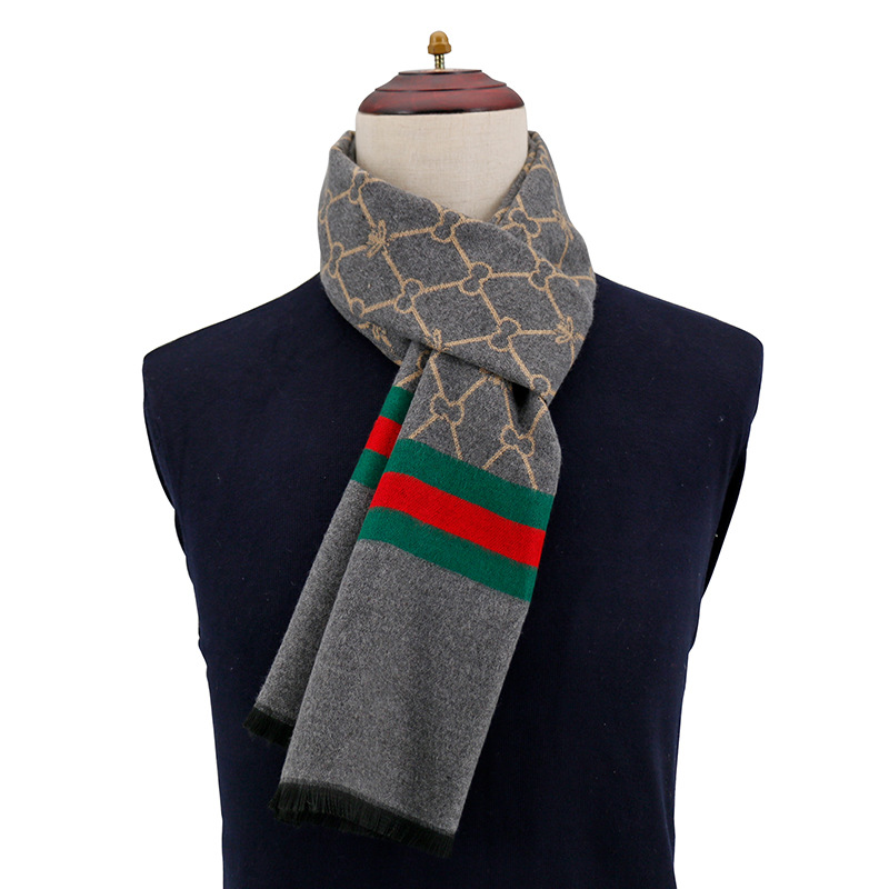 One-piece delivery of new men's scarves, men's autumn and winter faux cashmere scarves, business jacquard delivery, men's scarves, factory wholesale, street stall wholesale Item Picture