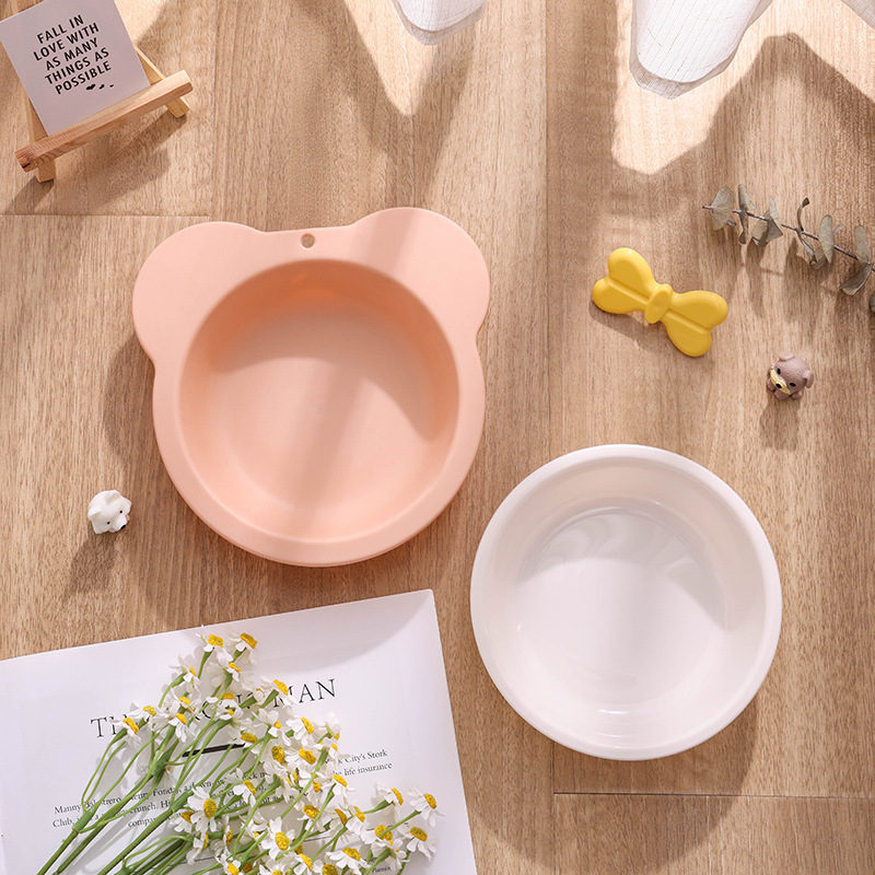 Wholesale mini bow single bowl, double-layer stainless steel cat bowl and dog bowl, anti-slip and shock-resistant pet feeder in stock Specification image