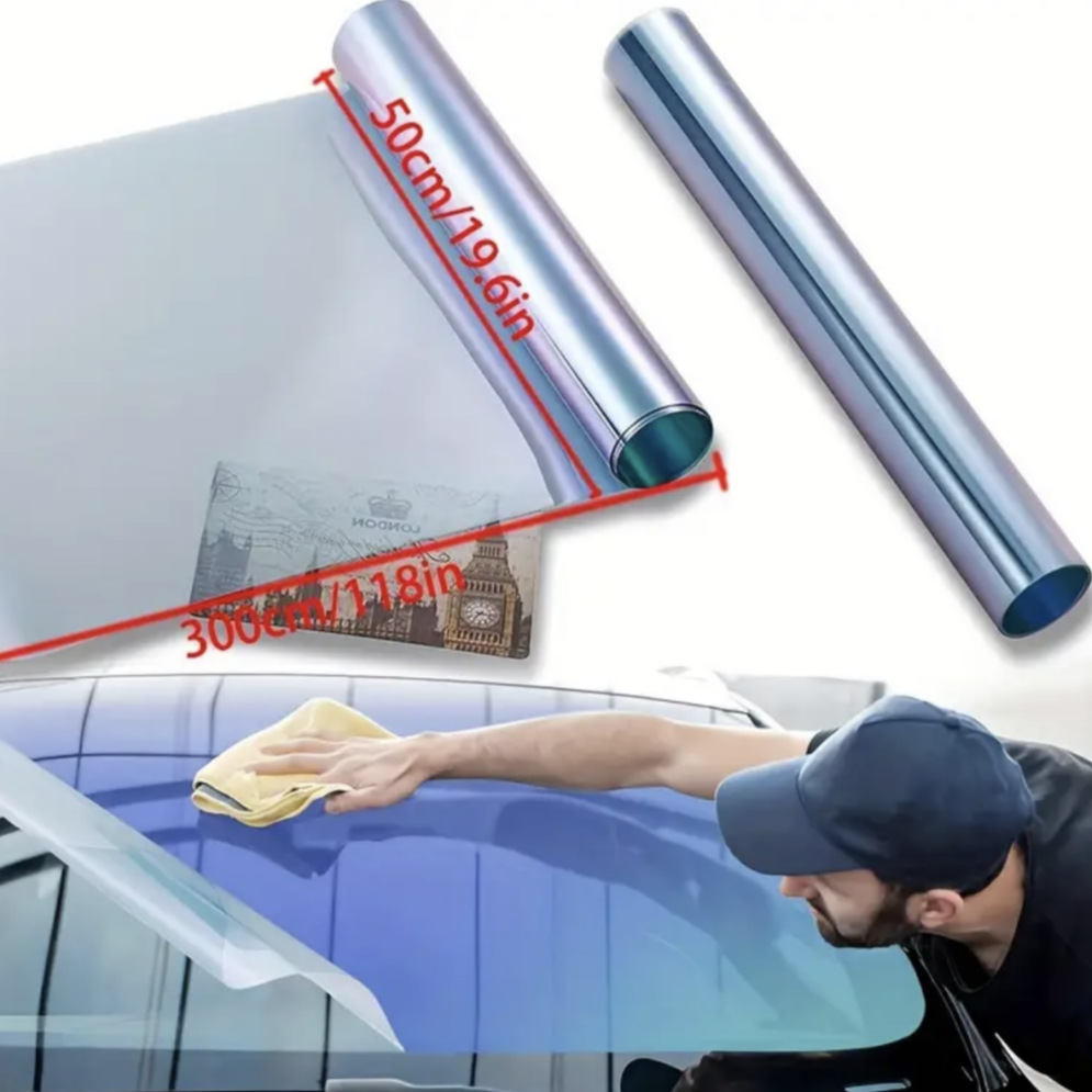 网红爆款变色龙紫光炫彩幽灵红蓝色妖姬汽车隔热防晒遮光车窗膜                               