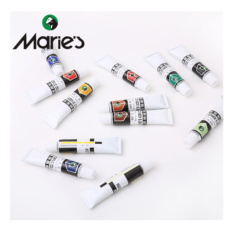 Kit de pintura de acrílico genuino 12 colores 18 colores 24 colores pintura de pared textil impermeable DIY pintura a mano pigmento Item Picture