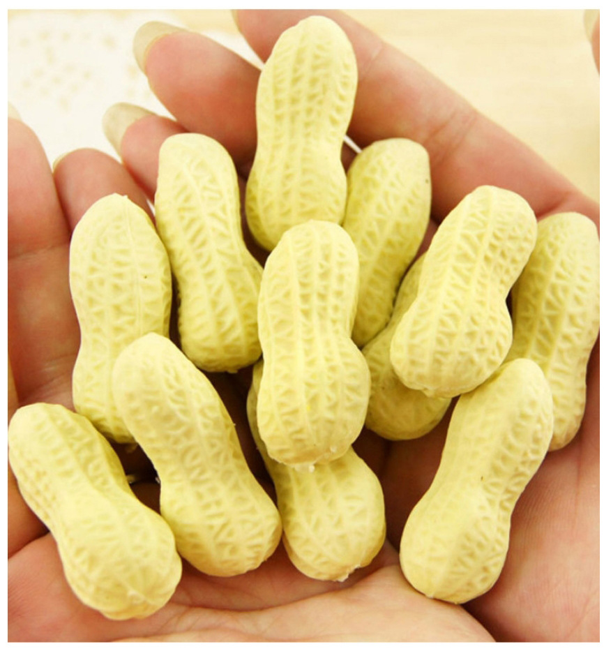 E-0000 Spoof Creative stationery, cute imitation peanut eraser, loose pencil eraser, student gifts and prizes Application Scenario