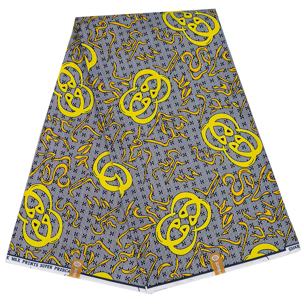 现货非洲蜡布双面涤纶几何印花面料africanfabric外贸布料FP6602