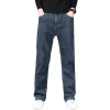 2025 New high-end men's jeans, spring and autumn stretch loose straight-leg pants, winter fleece pants, suitable for middle-aged men Item Picture