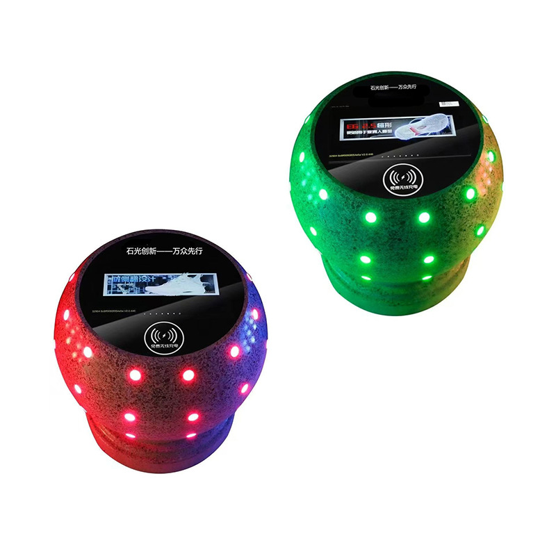 The roadblock, the stone ball playing advertisements, the luminous roadblock ball, the modern anti-collision vehicle, the intelligent charging, the stone piers and stone pillars Item Picture