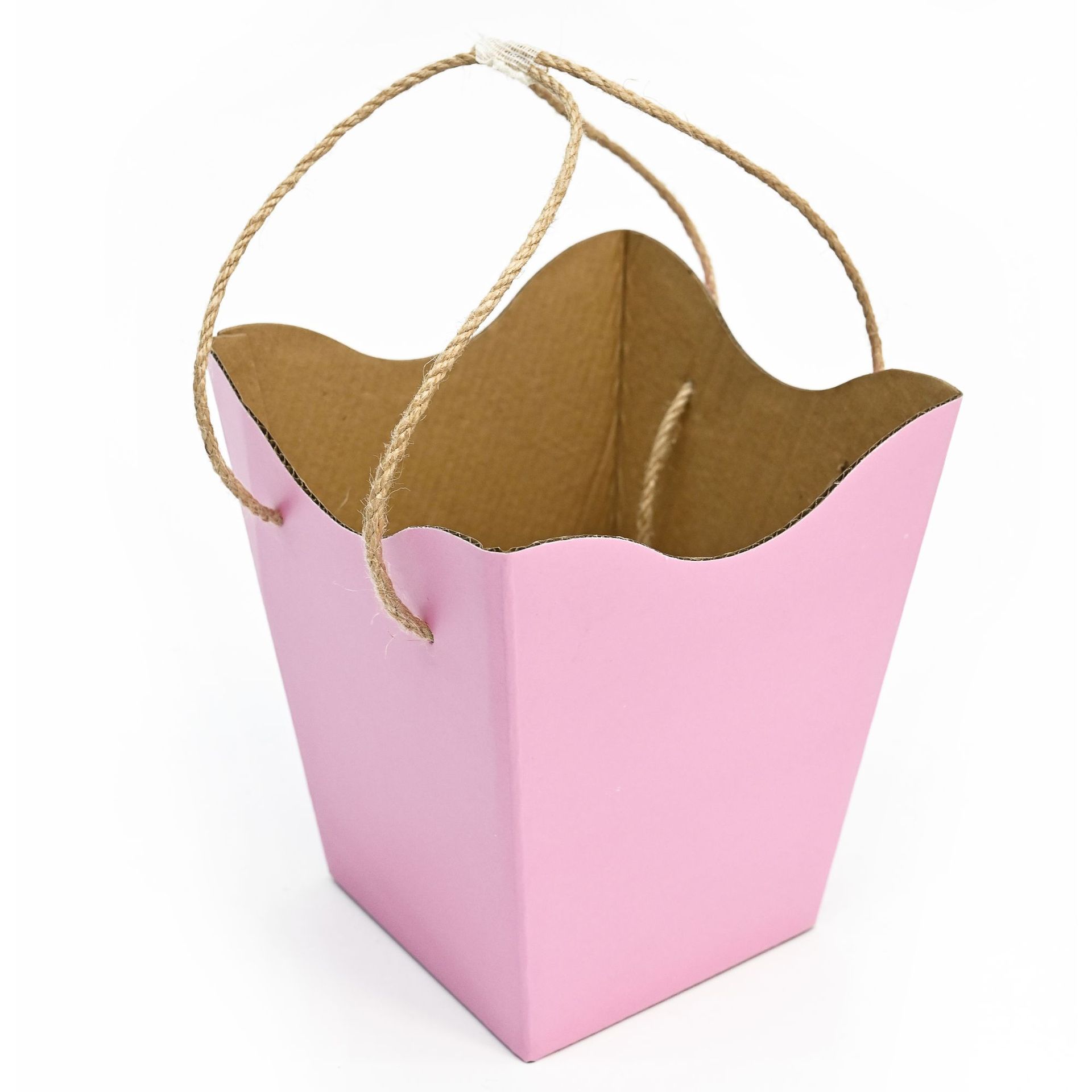 Factory hand-held flower boxes, popular flower packaging bags, bouquets, hard-shell kraft paper hand-held bags, birthday and Valentine's Day gifts Specification image