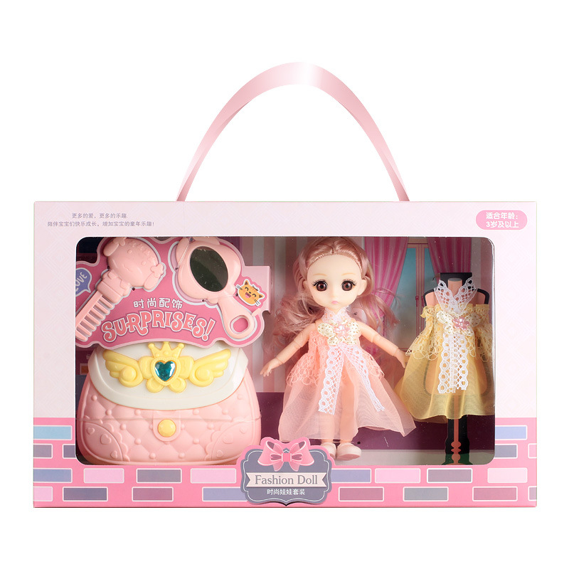 Boxed doll toy girl set, little girl toy gift box set, Princess Barbie dress-up doll Item Picture