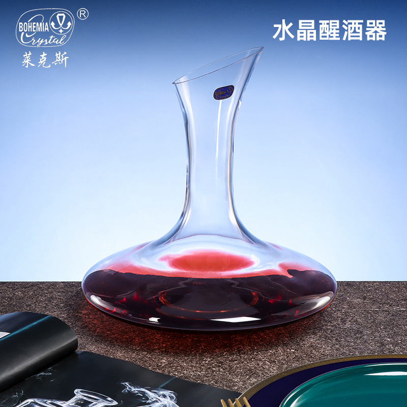 Czech imported crystal red wine glass set, high-end gift box, light luxury, high appearance level, tall glass decanter, New Year gift Specification image