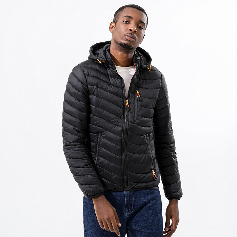 For the 2025 winter collection, Amazon's new plush cotton trendy lightweight cotton-padded jacket, men's warm cotton-padded jacket, detachable cap cotton-padded jacket