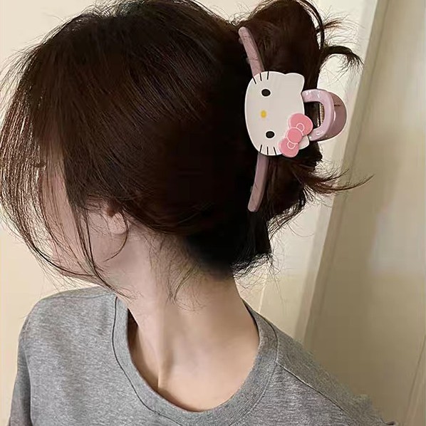 2025 New Kitty cat cute and sweet grabber for women, a niche and high-end look, shark hairpin at the back of the head details Picture