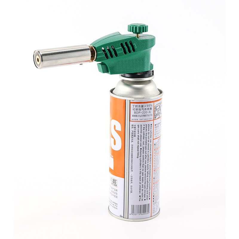 Portable card-type windproof metal welded card-type gas cylinder igniter, household pig hair burning outdoor barbecue igniter details Picture