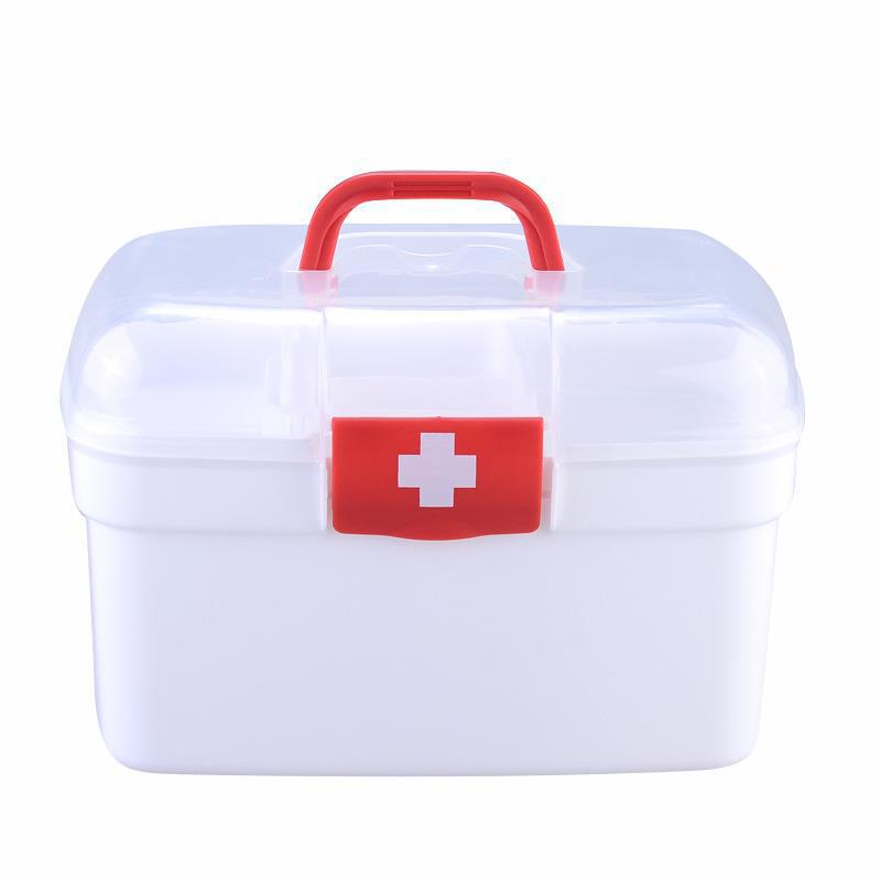 Home medicine box, dormitory desk, high-end storage box, transparent small medicine box, multi-compartment medicine medical box Item Picture